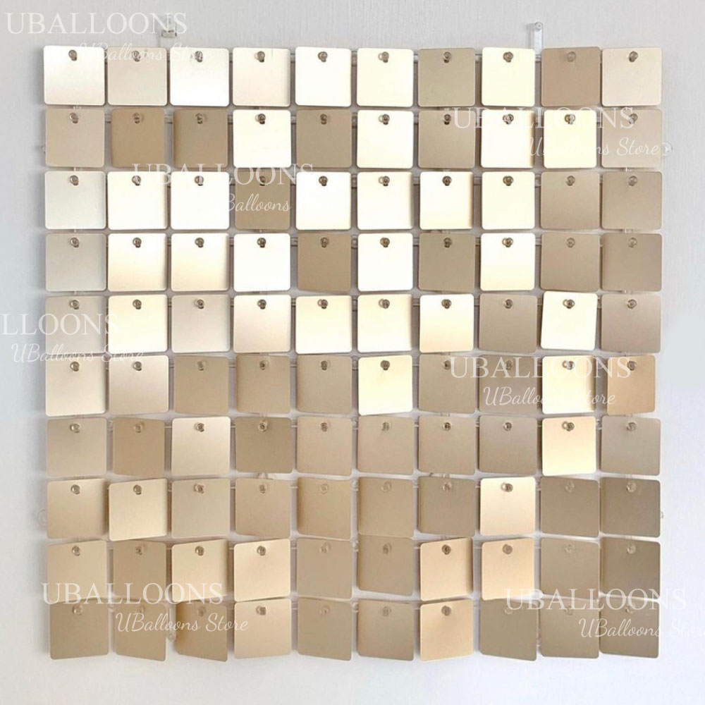 Sequin Fabric Panel - Matte Champagne Gold Backdrop Panels 12/18/24pcs