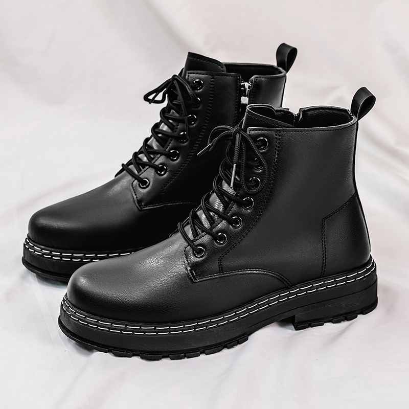 Men's 4-Season Black Patent Le - Guipure Lace Panel recension och pris
