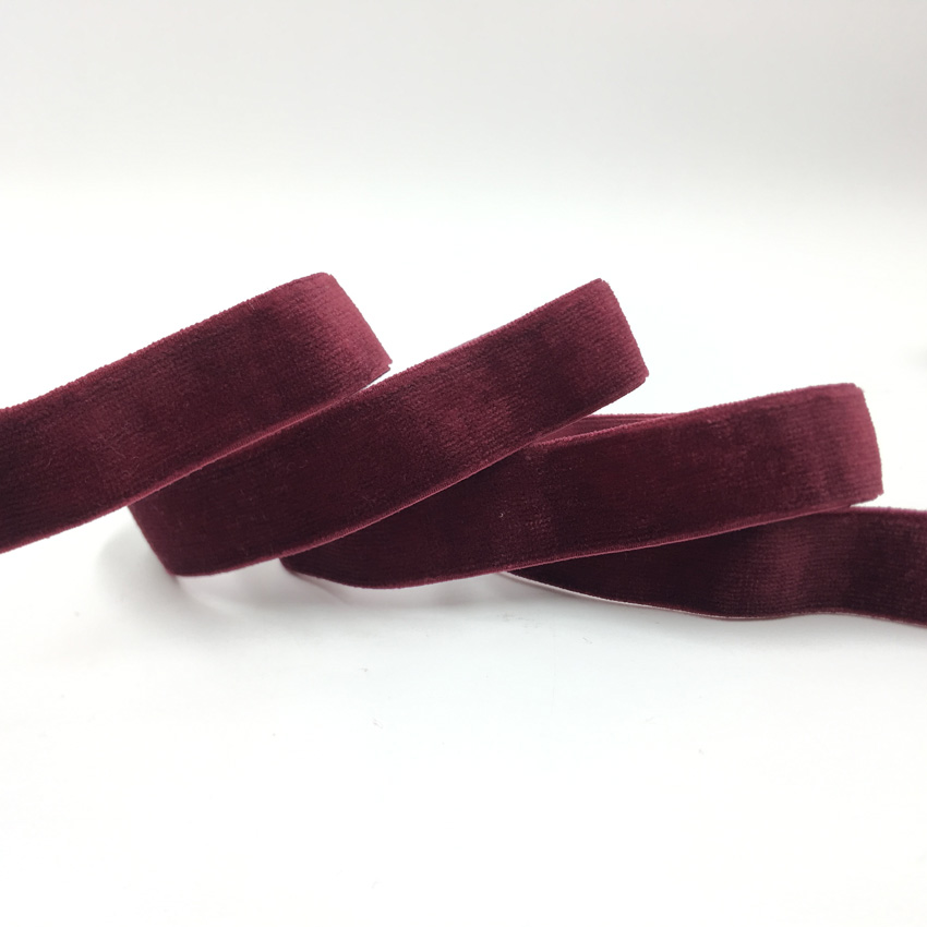 15mm 5Yards Velvet Elastic Ban - Velvet Ribbon Roll recension och pris