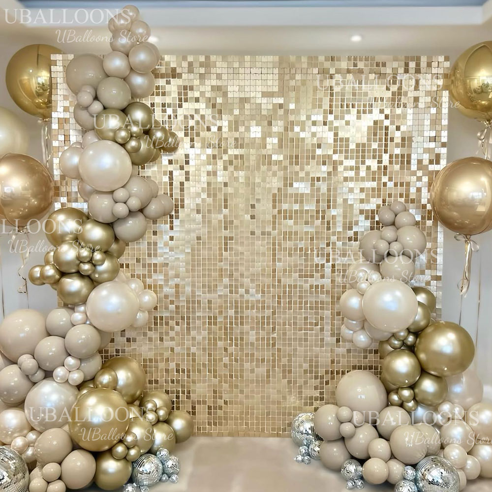 Matte Champagne Gold Backdrop  - Sequin Fabric Panel recension och pris