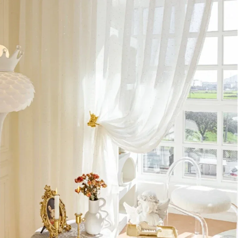 French Sheer Curtains for Livi - Sequin Fabric Panel recension och pris