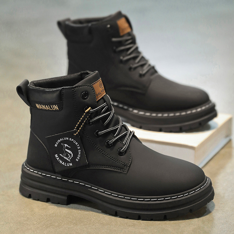 Classic Men High Top Boots Hig - Guipure Lace Panel recension och pris