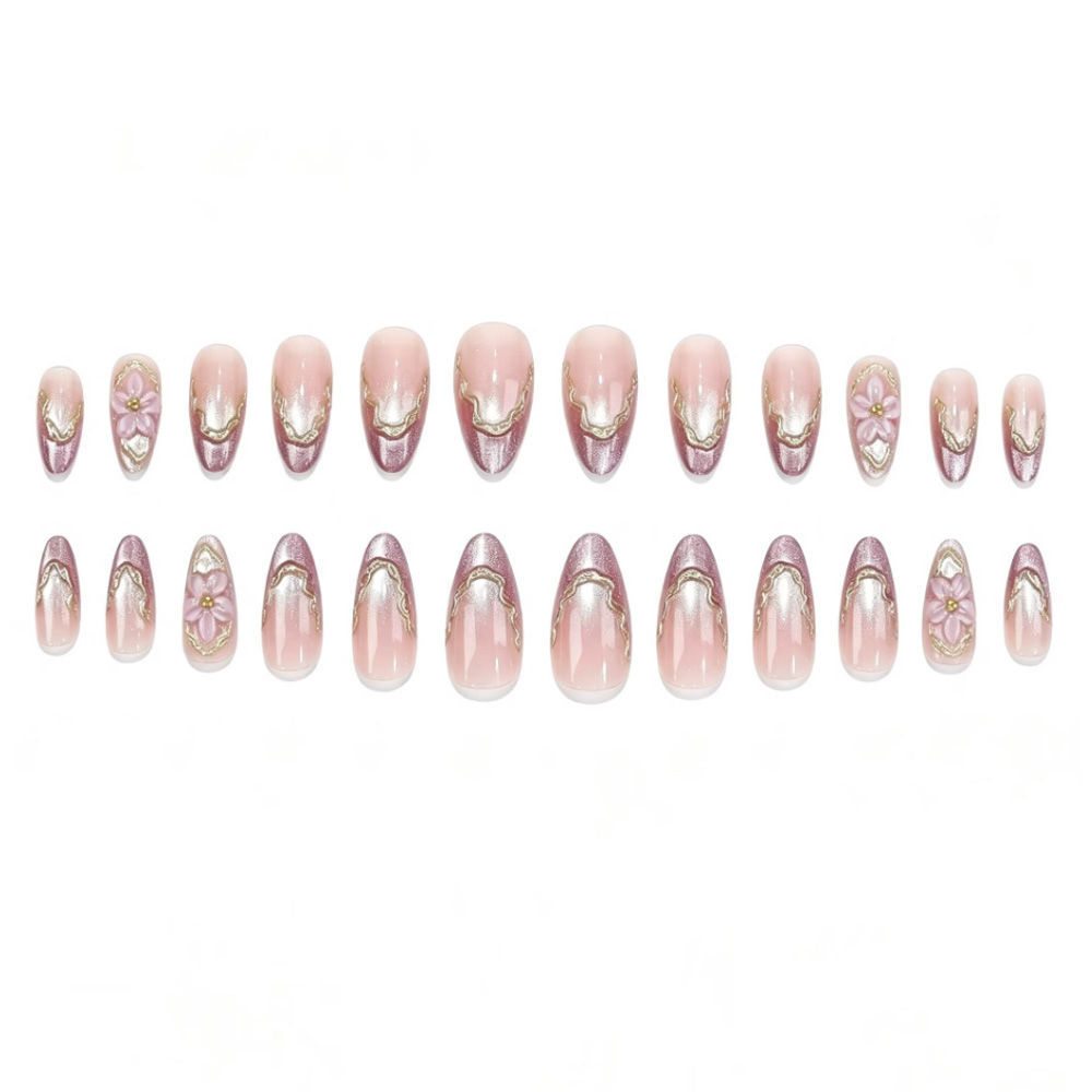 3D Flowers Fake Nails with Glo - Embroidery Embellishments recension och pris