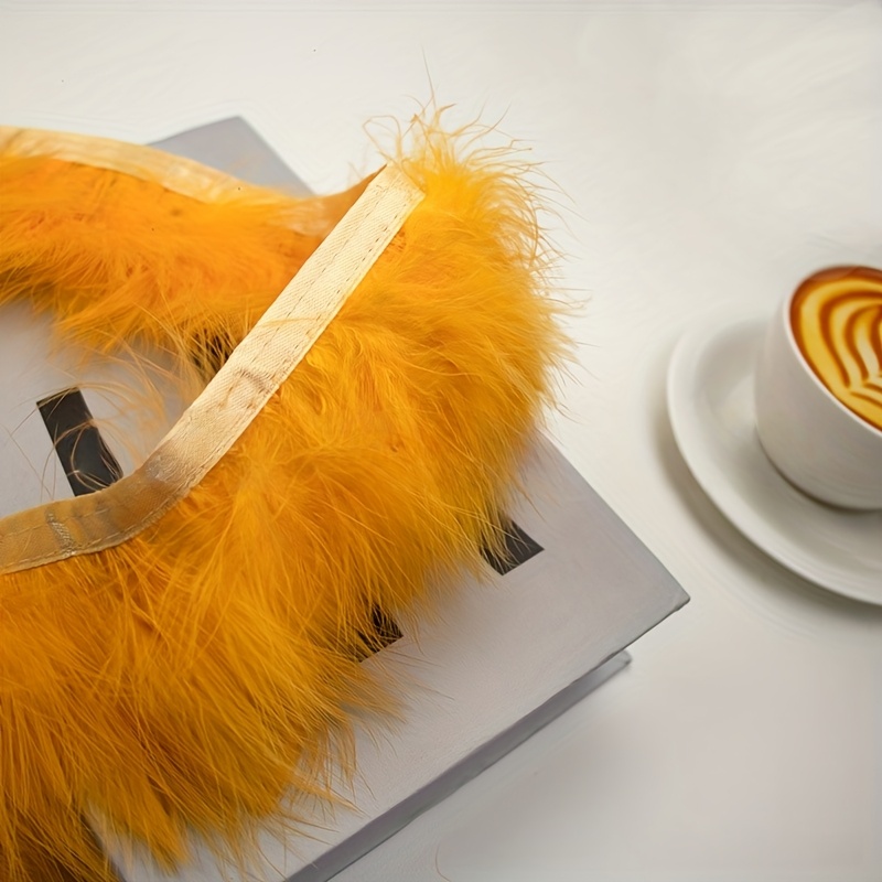 Fluffy Turkey Feathers Trim Fr - Fringe Ribbon Sewing recension och pris