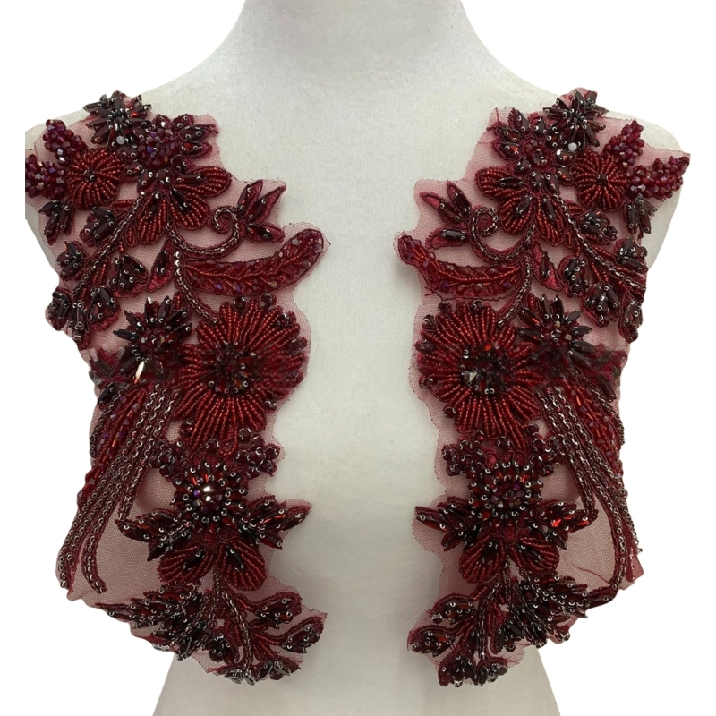 49MC Embroidery Beadwork Wheat - Applique Patch Flower recension och pris