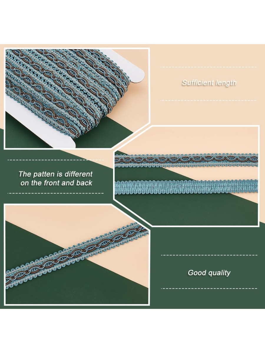 32 Yards Blue Braid Tirm for S - Fringe Ribbon Sewing recension och pris