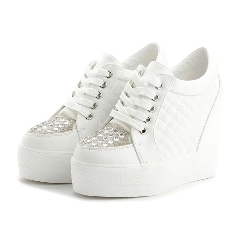 Fashion Sneakers Women Platfor - Crystal Mesh Fabric recension och pris
