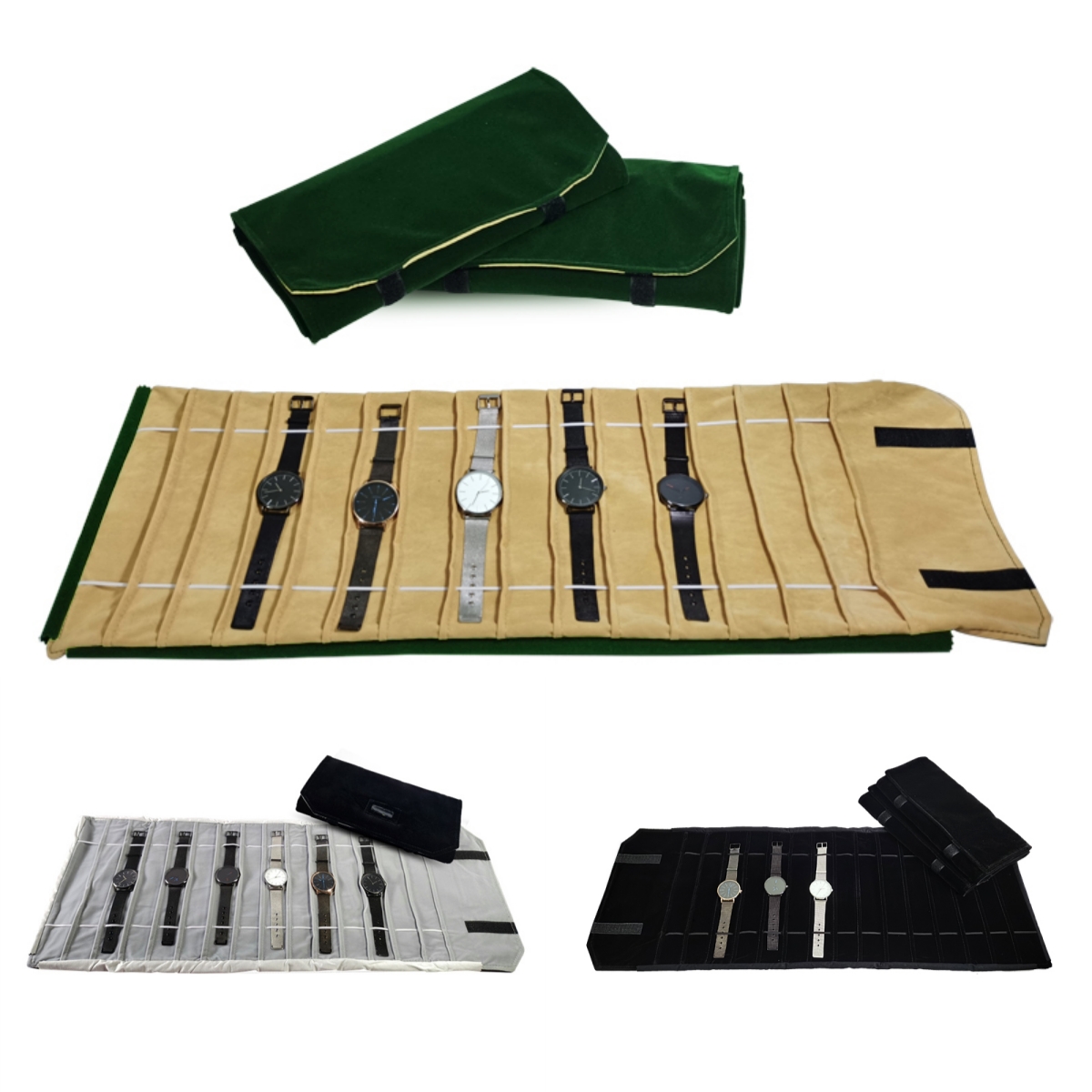 Velvet Watch Roll Bag Jewelry  - Velvet Ribbon Roll recension och pris