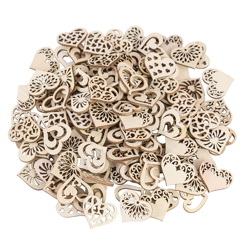 50/100pcs Hollowed Heart Patte - Craft Embellishment recension och pris