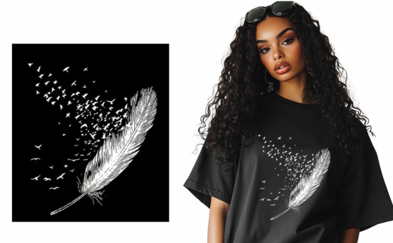 Colorful Feather Bohemian Iron - Embroidery Craft recension och pris