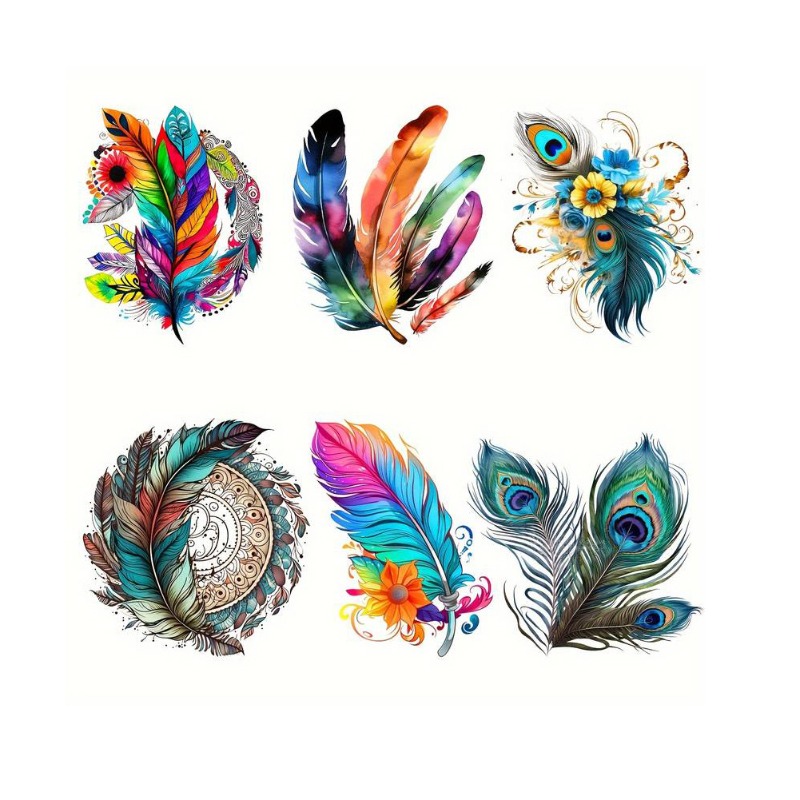 Colorful Feather Bohemian Iron - Embroidery Craft recension och pris