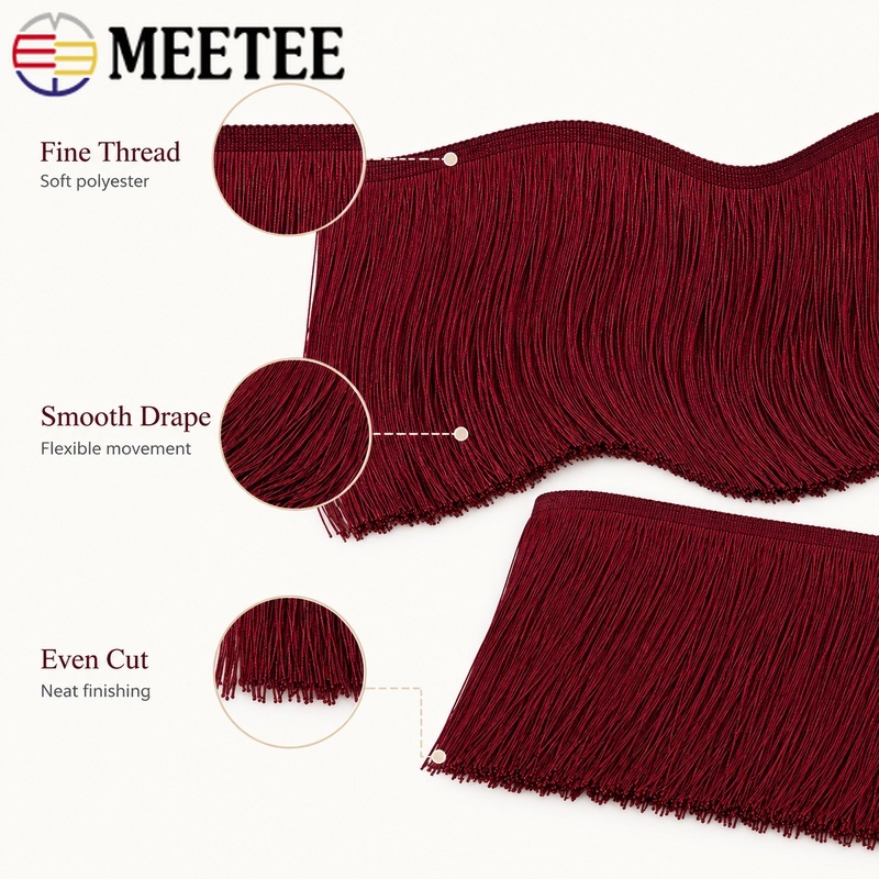 5/10Yards 10-30cm Red Tassel F - Fringe Ribbon Sewing recension och pris