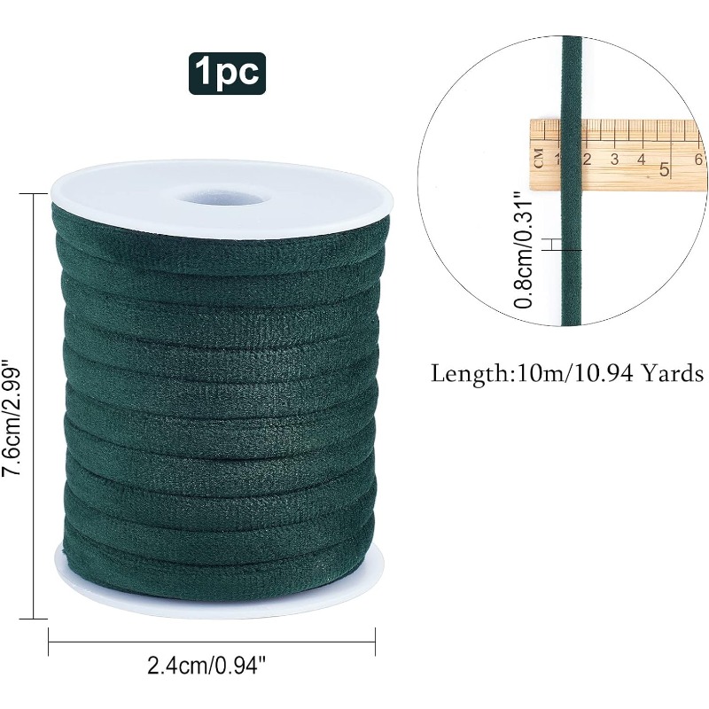 1 Roll 10m 8mm Dark Green Velv - Velvet Ribbon Roll recension och pris