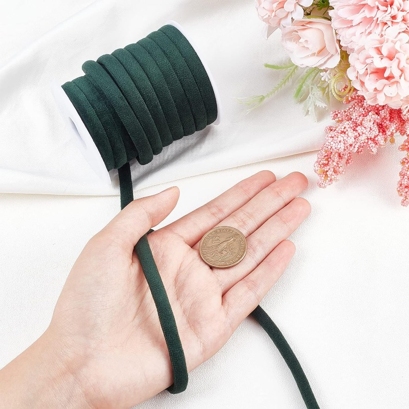1 Roll 10m 8mm Dark Green Velv - Velvet Ribbon Roll recension och pris