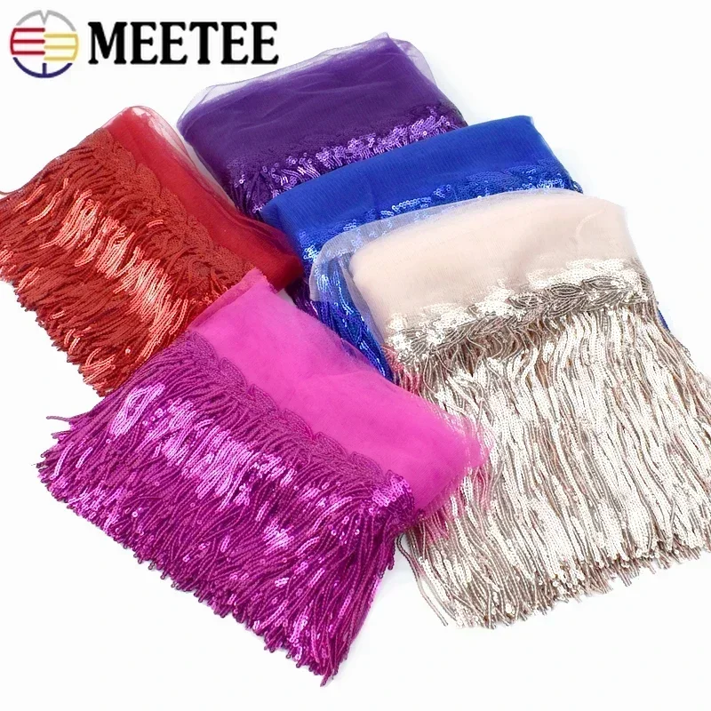 2/5/10Yards Sequin Embroidery  - Fringe Ribbon Sewing recension och pris