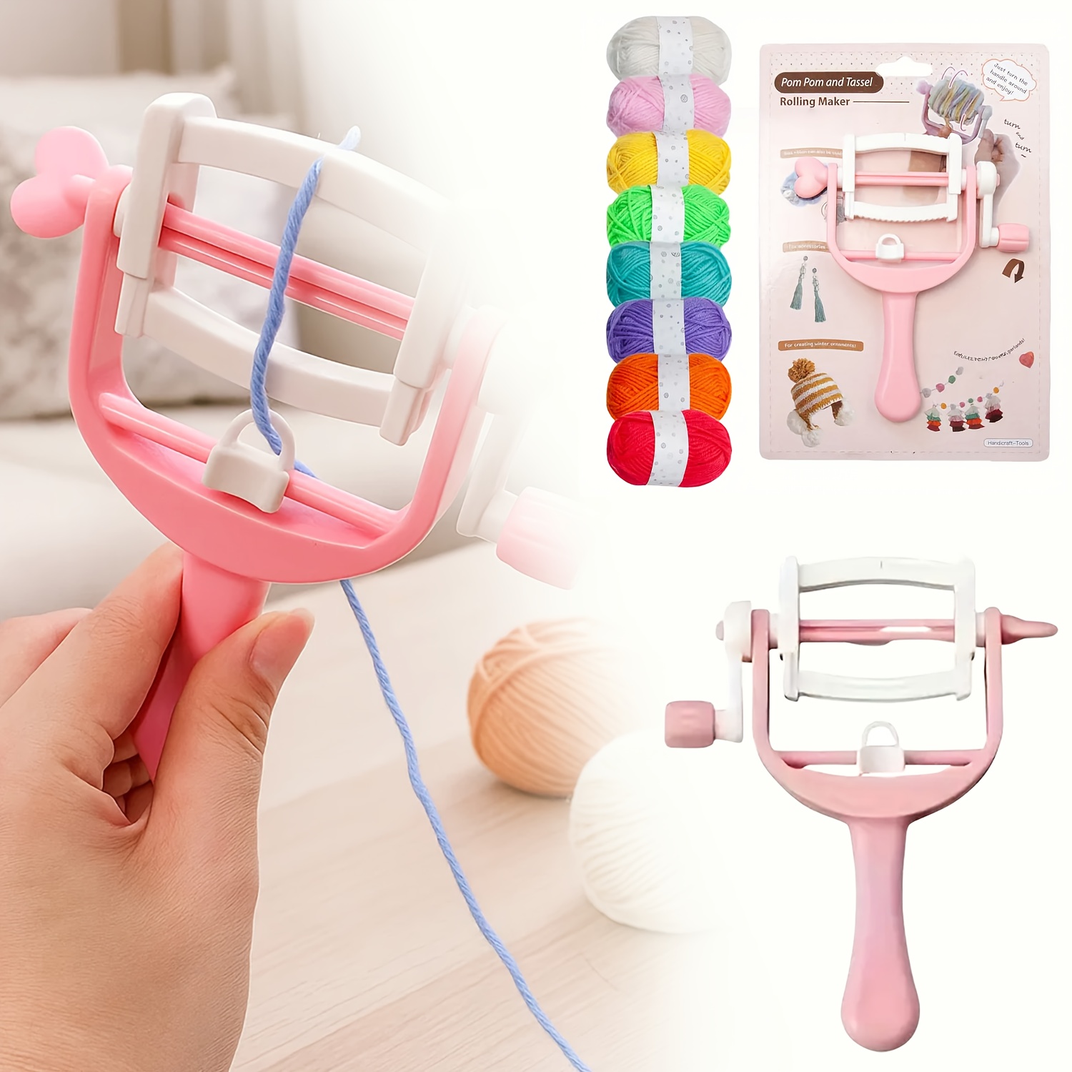 Hand-cranked Winding Coil Fur  - Pom Pom Maker Tool recension och pris