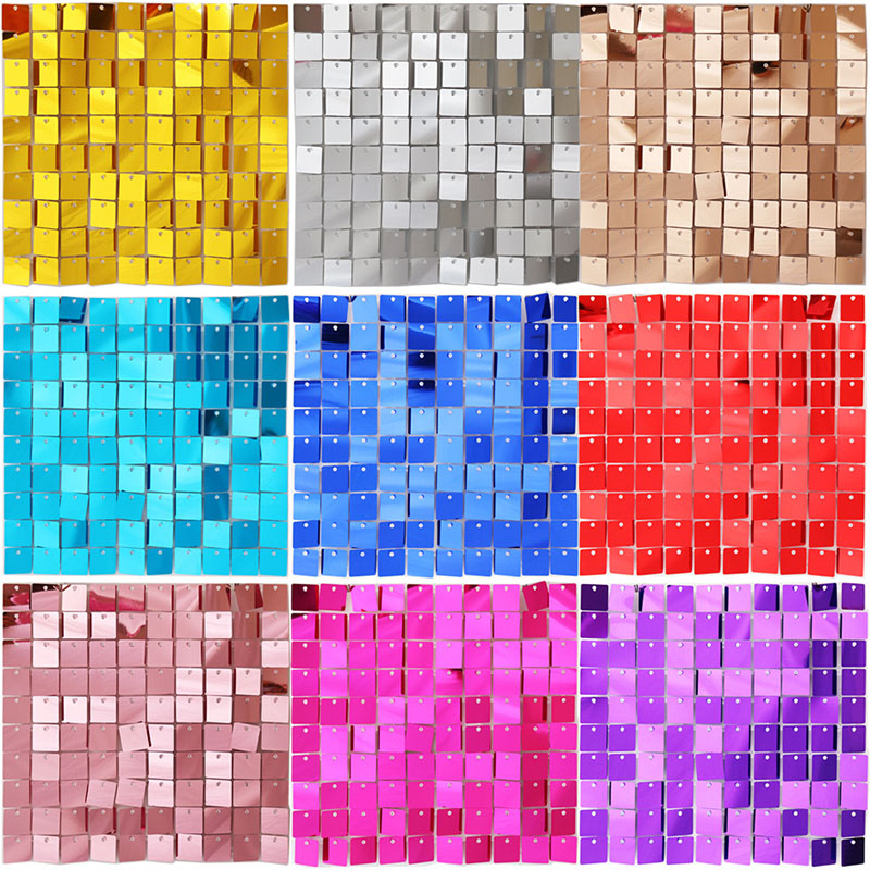 6-27 Pcs Light Golden Shimmer  - Sequin Fabric Panel recension och pris
