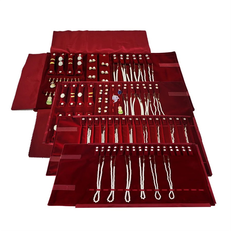 Burgundy Velvet Jewelry Roll-U - Velvet Ribbon Roll recension och pris