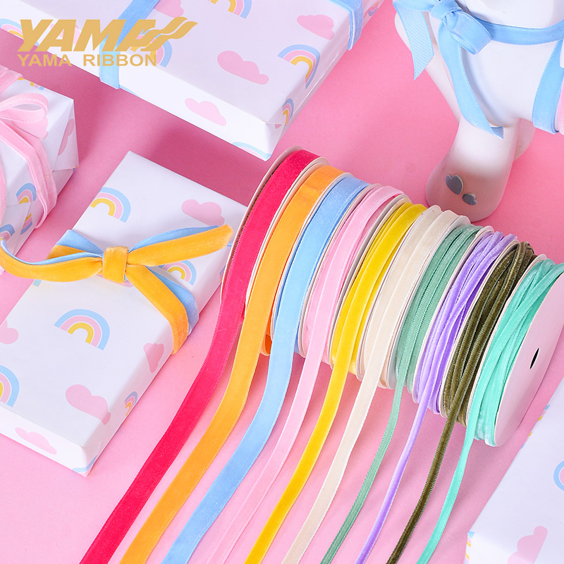 YAMA-Monochrome Velvet Ribbon, - Velvet Ribbon Roll recension och pris