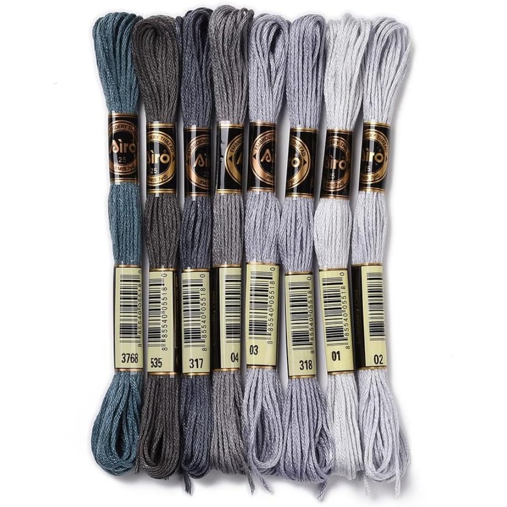 8 Skeins 70 Yards Grey Friends - Embroidery Embellishments recension och pris