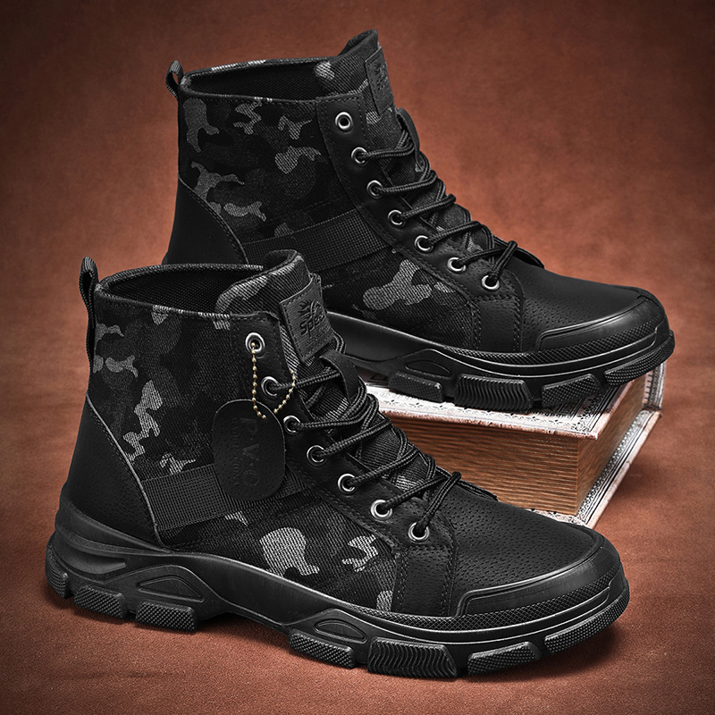 Men's Camouflage High-Top Comb - Guipure Lace Panel recension och pris