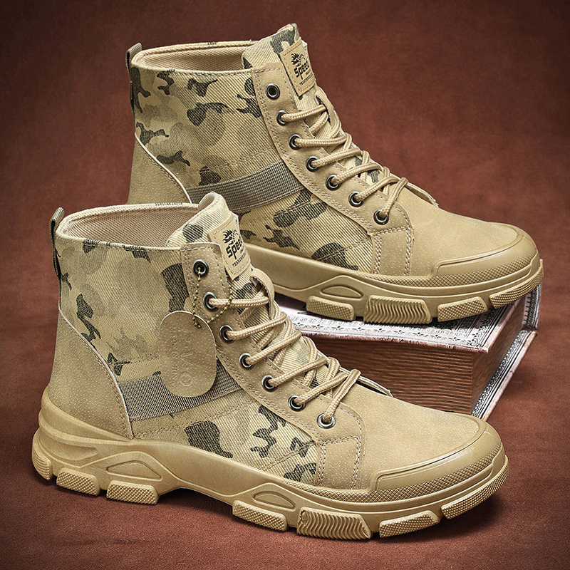 Men's Camouflage High-Top Comb - Guipure Lace Panel recension och pris