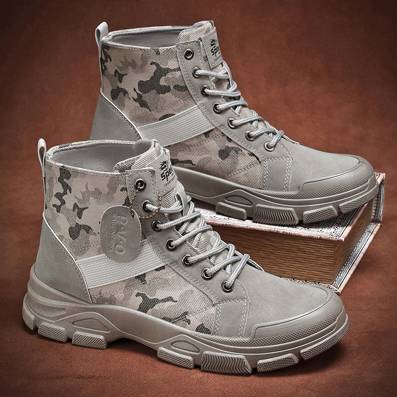 Men's Camouflage High-Top Comb - Guipure Lace Panel recension och pris