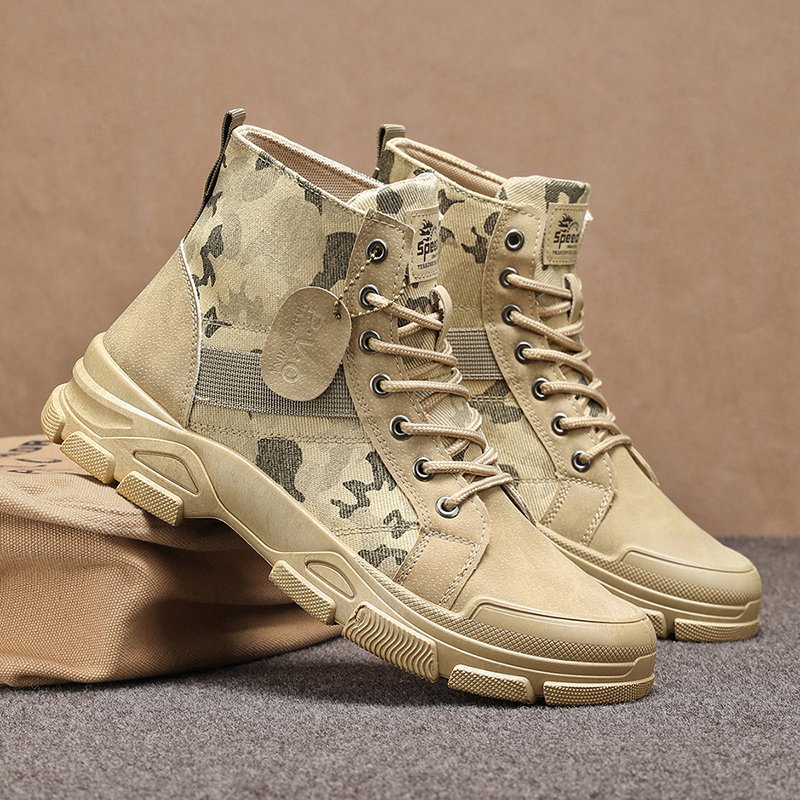 Men's Camouflage High-Top Comb - Guipure Lace Panel recension och pris