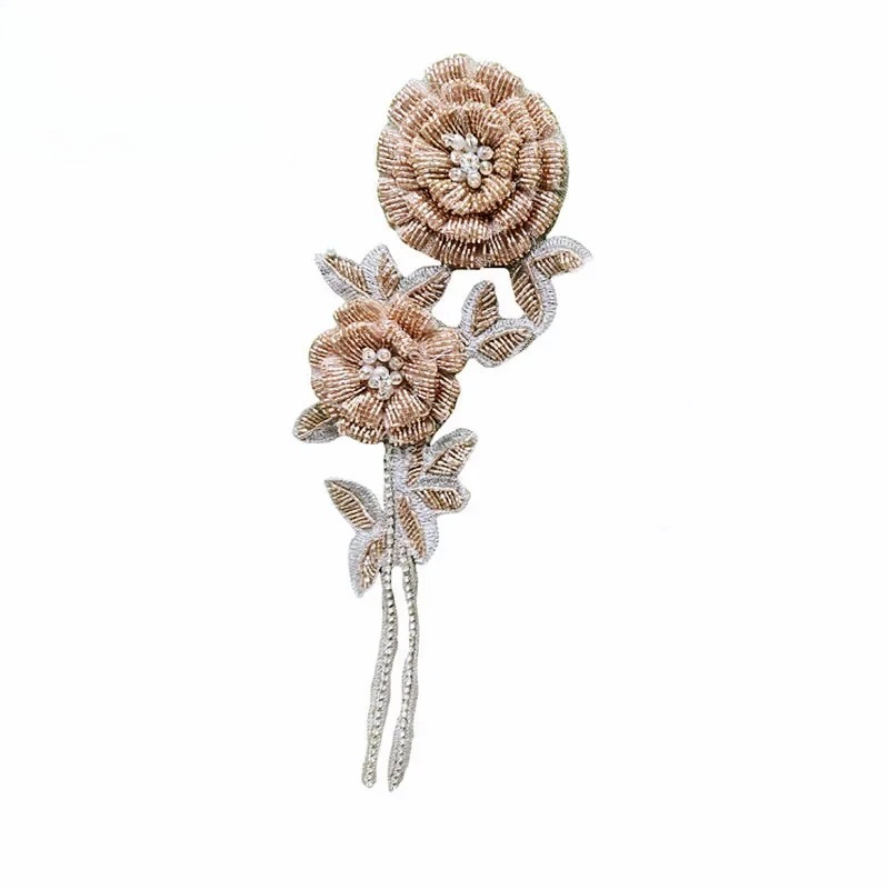 NEW Multicolor Handmade Beaded - Applique Patch Flower recension och pris