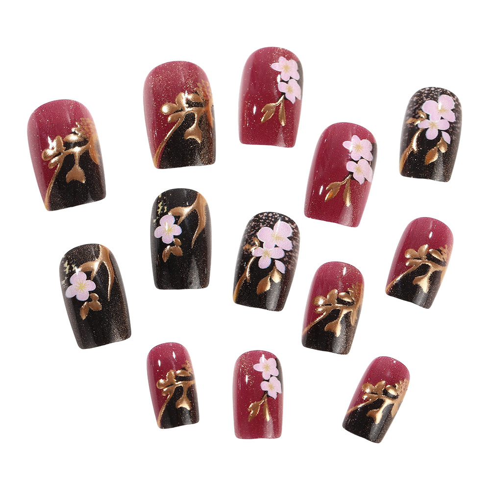 3D golden plated fake nails Me - Embroidery Embellishments recension och pris