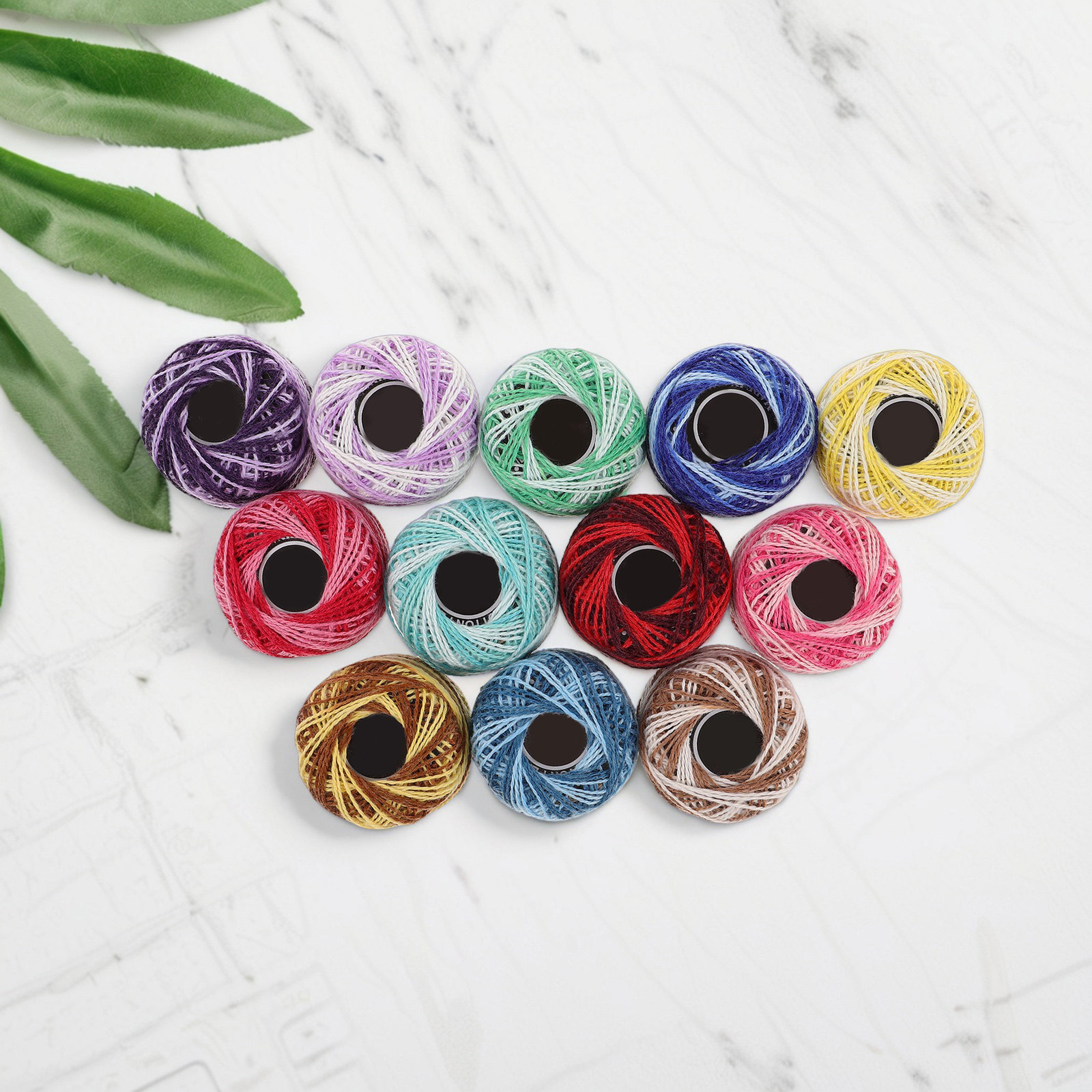 12Pcs Colorful Cotton Embroide - Embroidery Craft recension och pris