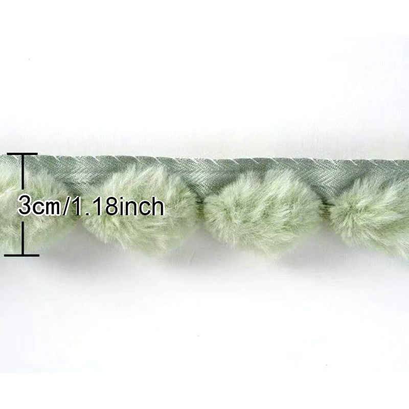 3cm Faux Rabbit Fur Pom Ball L - Fringe Ribbon Sewing recension och pris