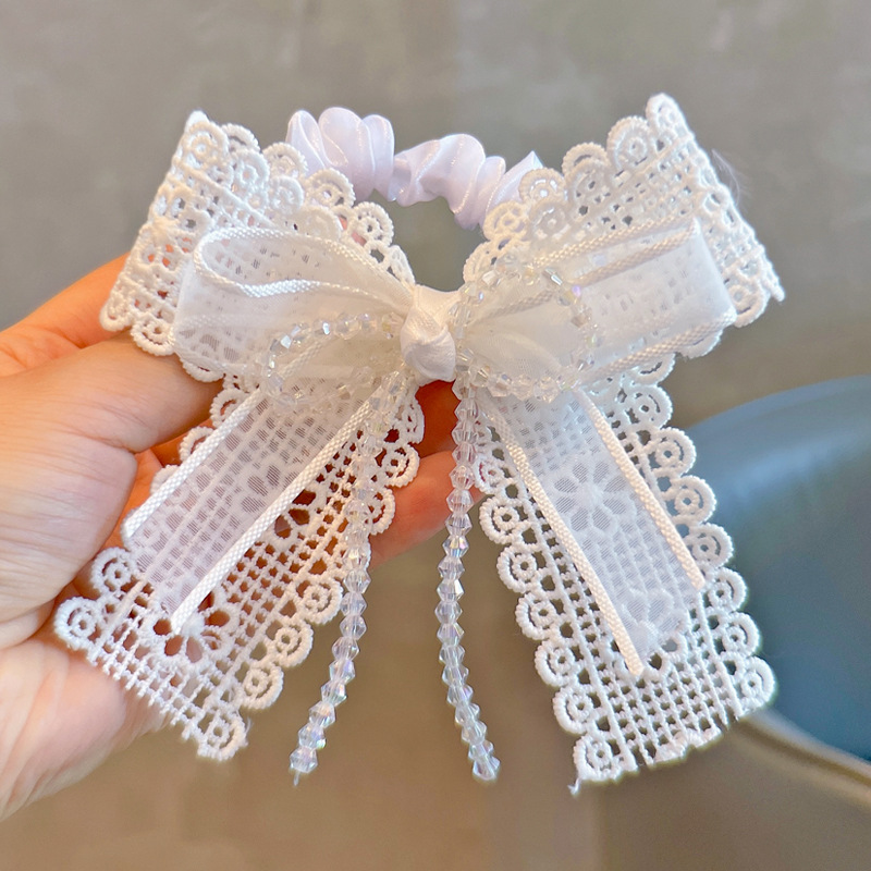 Elastic Hair Ties White Lace B - Tassel Fringe Trim recension och pris