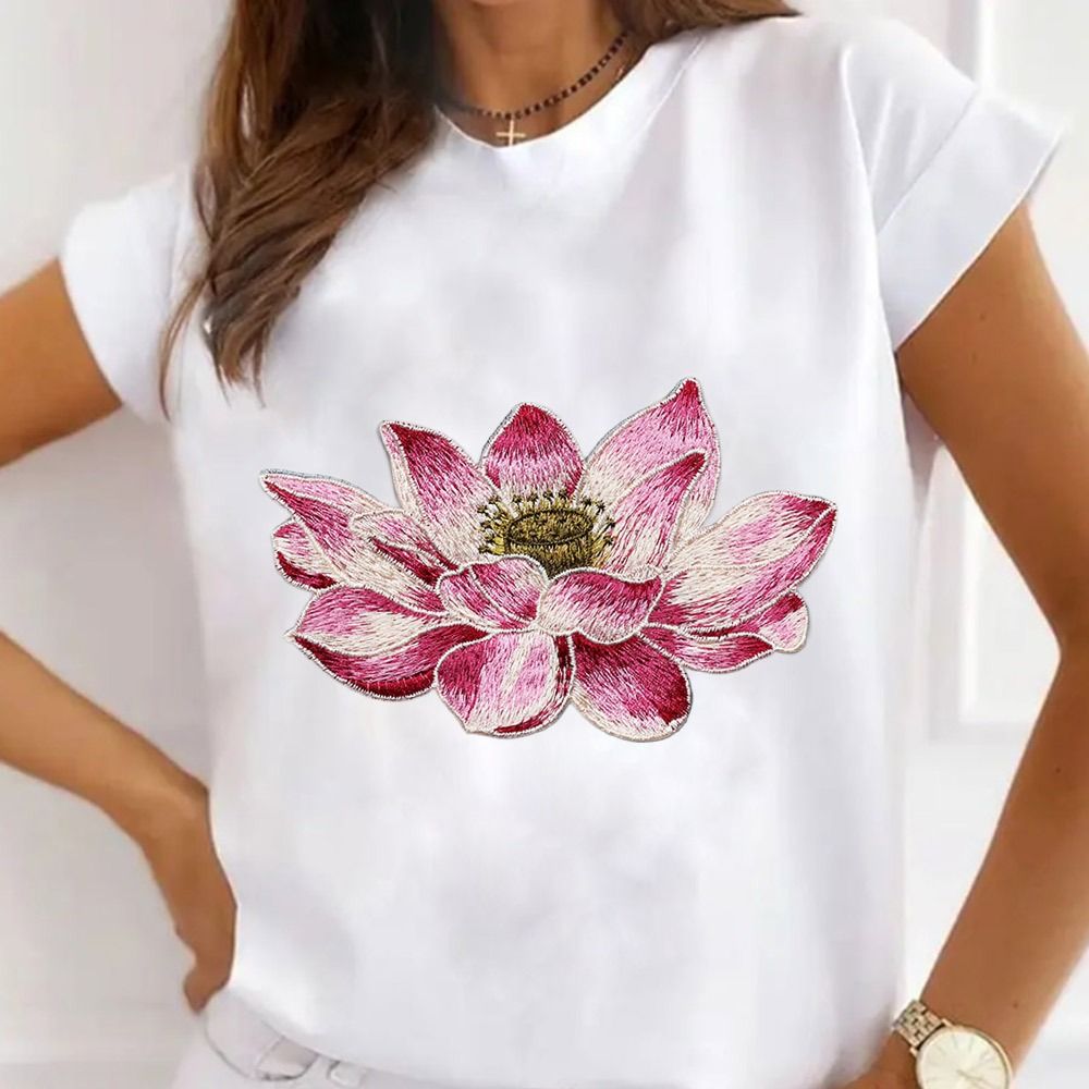 Soft Lotus Flower Patch Embroi - Applique Patch Flower recension och pris