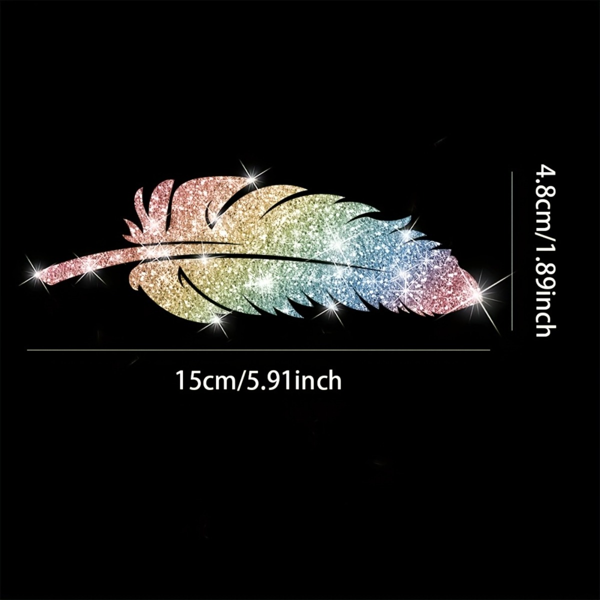 2PCS Glitter Feather Motorcycl - Glitter Vinyl Roll recension och pris