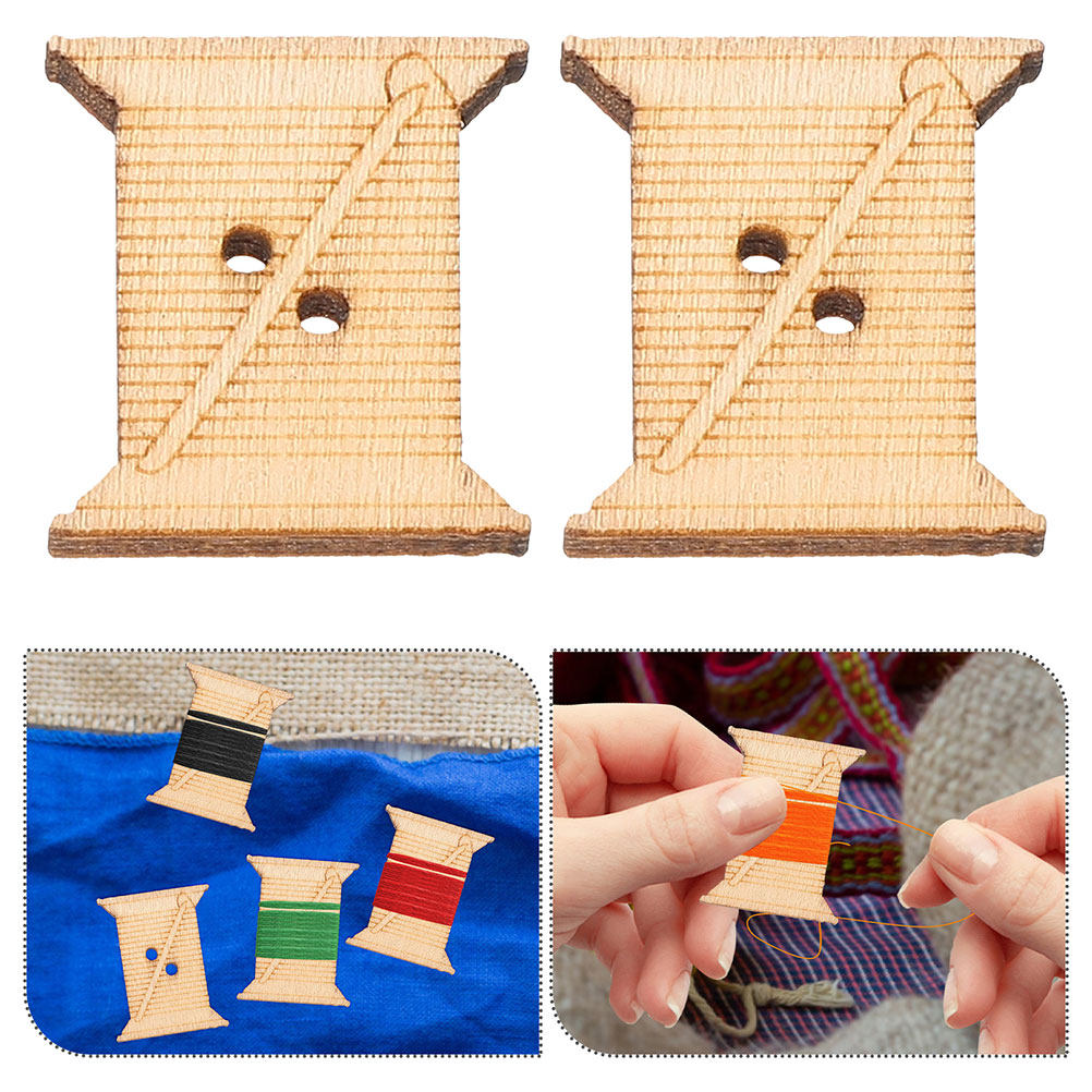 100Pcs Wooden Sewing Machine T - Embroidery Craft recension och pris