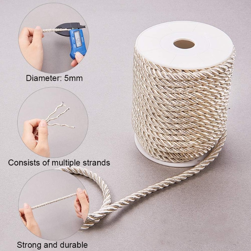 About 50 Feet Craft Nylon Rope - Cord Trim Twisted recension och pris
